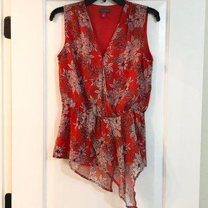Vince Camuto Botanical Sleeveless Chiffon Top